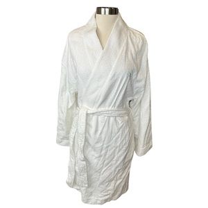 Tommy Bahama Terry Cloth Robe Womens Belted Bath Robe White Small Medium NWOT